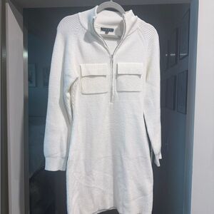 White Knit Sweater Dress